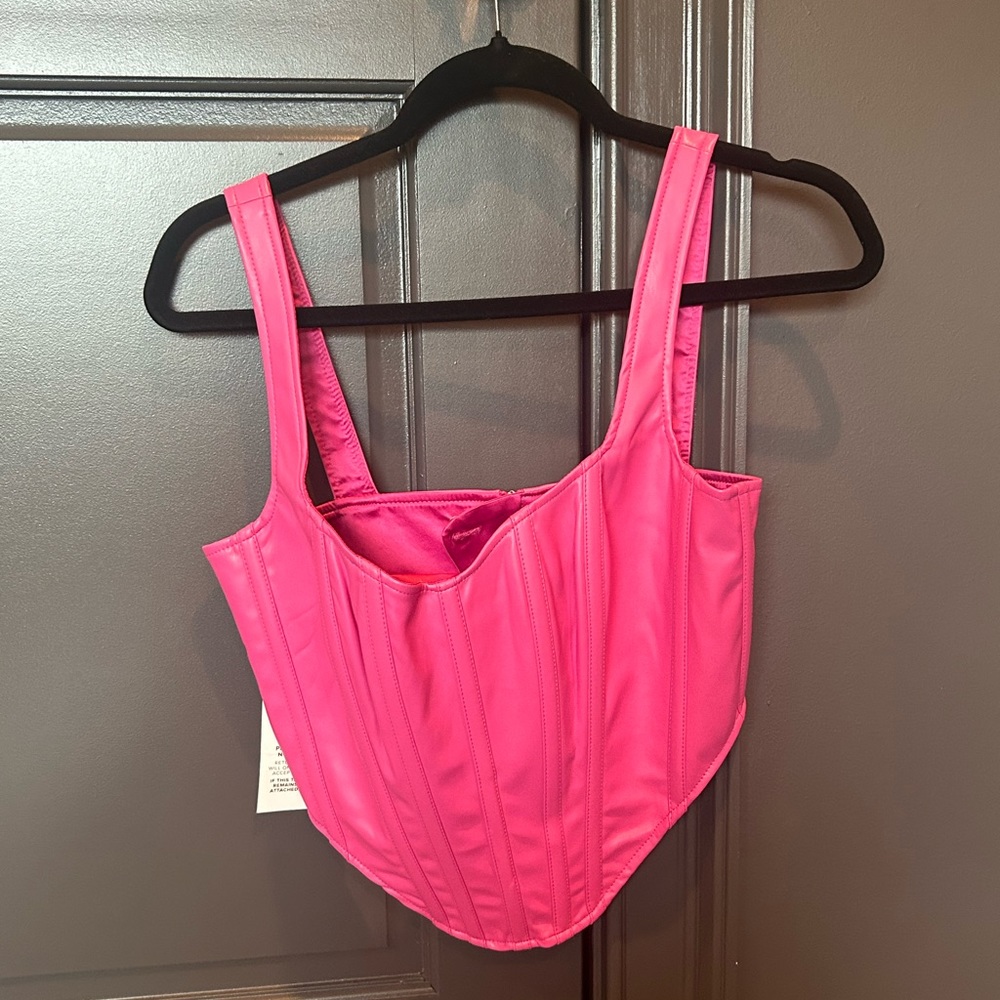 Pink corset top from Revolve